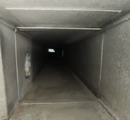 An interior of a hvac duct after professional air duct cleaning in Fort Collins CO