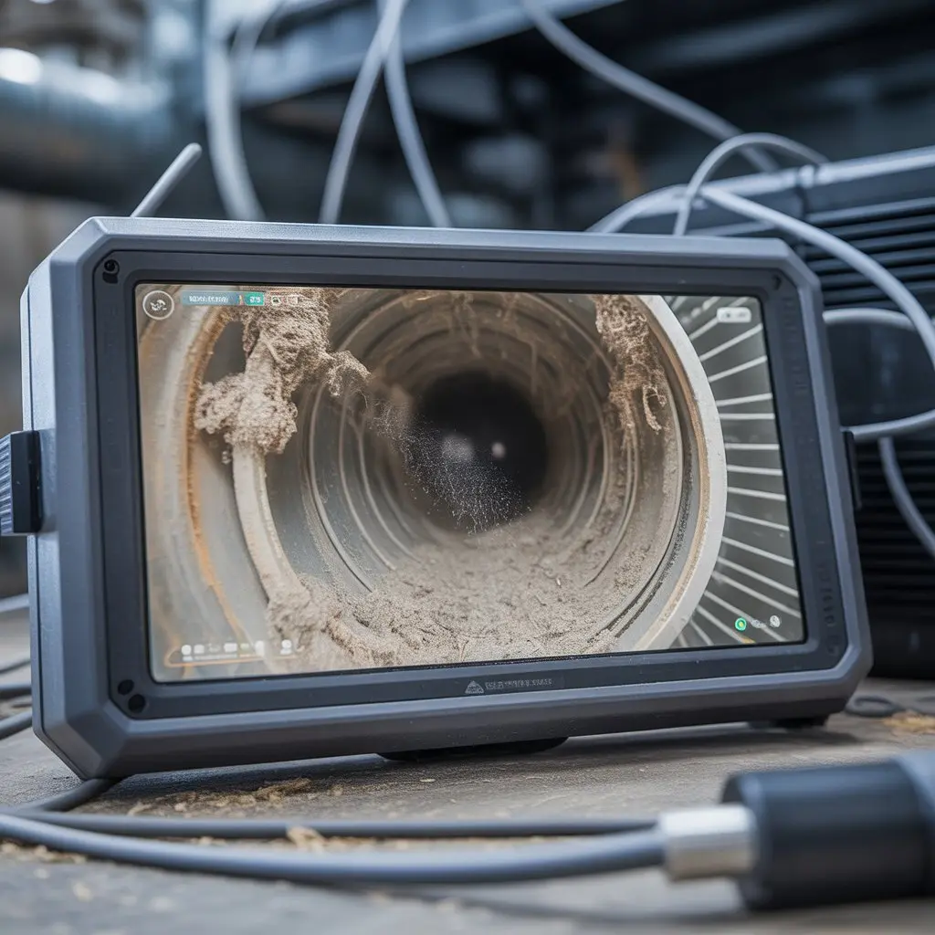 Inspection camera used to view inside commercial air ducts.