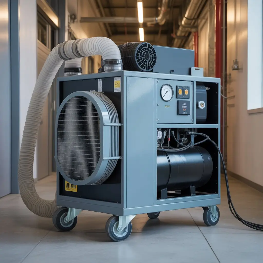 Negative air pressure machine used during commercial duct cleaning.